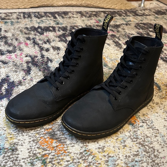 Dr. Martens Tobias Greasy Lamper Black Leather Boots Mens Size 10 Womens Size 11 - Picture 5 of 16
